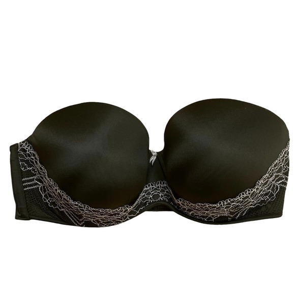 CACIQUE Strapless Black Bra Size 44DDD - Picture 1 of 4